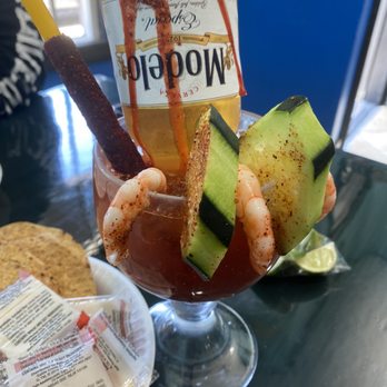 El Camaron Pelado - Michelada shrimp and modelo 4/2021 - Mexican Near Me - Los Angeles, California El Camaron Pelado - Michelada shrimp and modelo 4/2021 - Mexican Near Me - Los Angeles, California