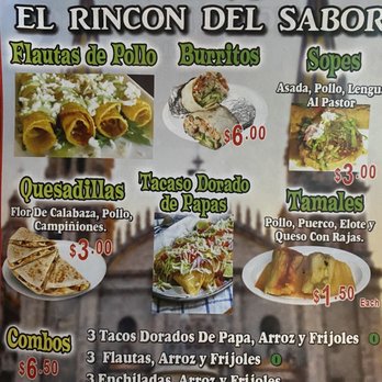 El Rincon Del Sabor - Menu - Mexican Near Me - Lindsay, California