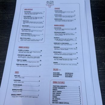 AltaToro - Menu - Latin American Near Me - Atlanta, Georgia