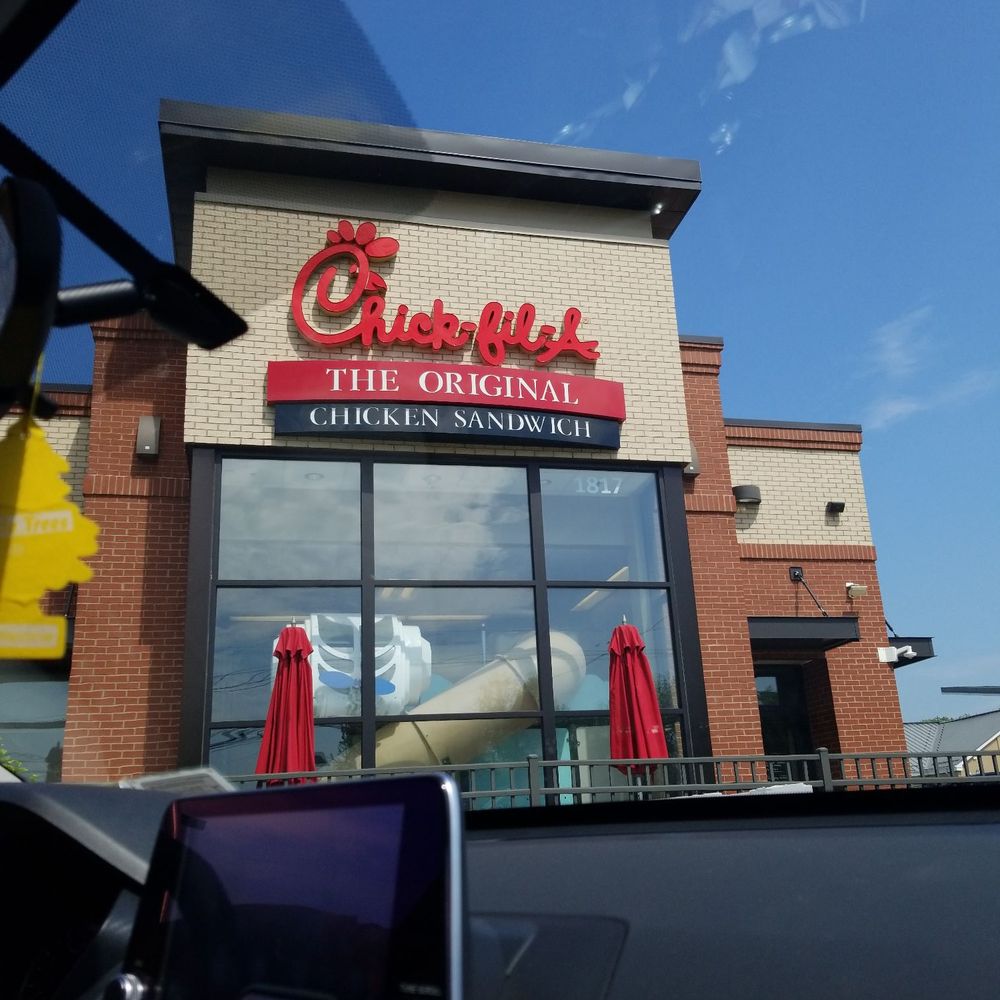 Me, waiting for my delicious Chik fil a meal!