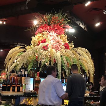 Texas de Brazil - Salad bar and beautiful flower - Brazilian Near Me - Fairfax, Virginia