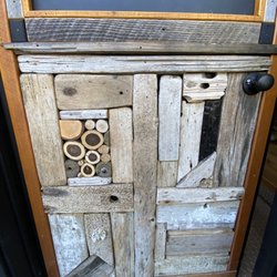 Stoked Wood Fired Pizzeria - Cool bathroom door.