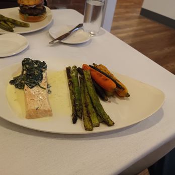 Bedford House Pgh - Poached salmon with asparagus and carrots - American Near Me - Pittsburgh, Pennsylvania Bedford House Pgh - Poached salmon with asparagus and carrots - American Near Me - Pittsburgh, Pennsylvania