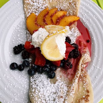 Renata's Creperie - Seasonal sweet peach crepe - Creperies Near Me - Arcata, California Renata's Creperie - Seasonal sweet peach crepe - Creperies Near Me - Arcata, California