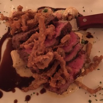 Veranda E - NY Strip steak with ricotta gnocchi with a truffle sauce. - Asian Fusion Near Me - Naples, Florida