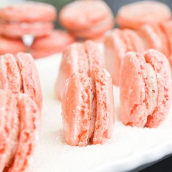 Marcona Kitchen - pink macarons on a white plate - Caterers Near Me - Arlington, Texas Marcona Kitchen - pink macarons on a white plate - Caterers Near Me - Arlington, Texas