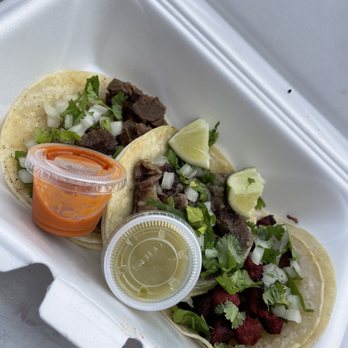 Ricos Tacos Lupe - Left to right: carne asada, barbacoa, pastor taco - Mexican Near Me - Kansas City, Missouri Ricos Tacos Lupe - Left to right: carne asada, barbacoa, pastor taco - Mexican Near Me - Kansas City, Missouri