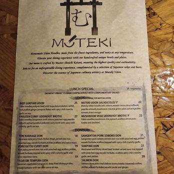 Muteki Udon - Lunch Special Menu - Japanese Near Me - Brooklyn, New York Muteki Udon - Lunch Special Menu - Japanese Near Me - Brooklyn, New York