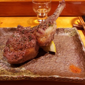Matoi - Grilled meat for the night: seared rack of lamb lollipop. SO good - Sushi Bars Near Me - San Diego, California