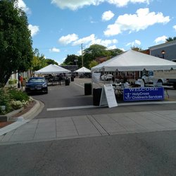 Setting up in the morning, before the festival kicks off at 12 PM.