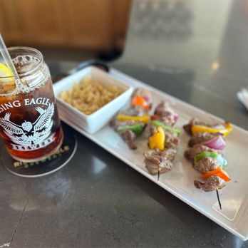 Rising Eagle Brewery - Steak Kabobs W/Mac & Cheese - Pop-Up Restaurants Near Me - Elgin, Oklahoma