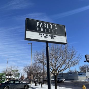 Pablo's Coffee - Huge sign on Colfax - Coffee Roasteries Near Me - Denver, Colorado