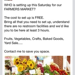 Duran's Farm Fresh Products - Setting expectations for the market of ZERO vendors.