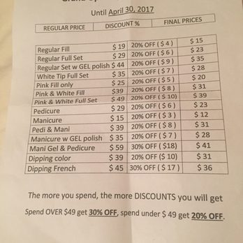 Fanci Nails - The specials until 4/30/17 - Nail Salons Near Me - Apopka, Florida