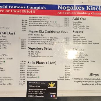 Nogakes Kitchen - Menu - Food Trucks Near Me - Las Vegas, Nevada