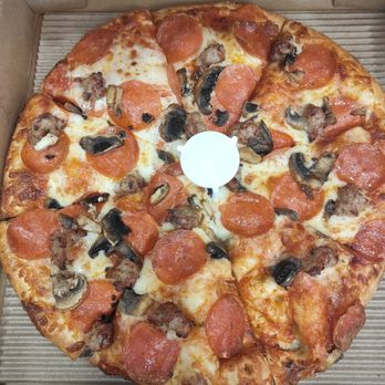 Pizza Guys - Medium pepperoni, mushroom, and sausage pizza - Salad Near Me - Milpitas, California Pizza Guys - Medium pepperoni, mushroom, and sausage pizza - Salad Near Me - Milpitas, California