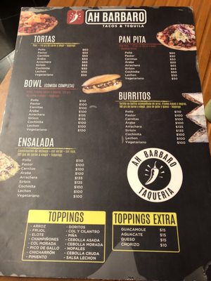 Menu photo 2 Ah Barbaro Taqueria Cancún, ROO Menu photo 2 Ah Barbaro Taqueria Cancún, ROO