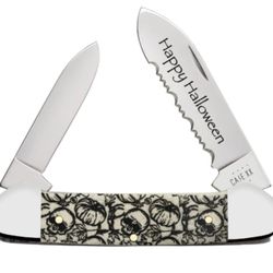 Cade xx The Case XX™ 2022 Halloween Skulls & Pumpkins Canoe Natural Bone Knife