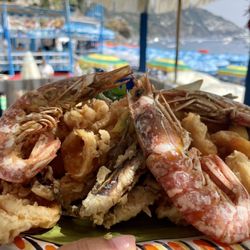 Da Ferdinando - The fried calamari (and we added sardines and shrimp) - absolutely delicious - best dish on Positano so far!