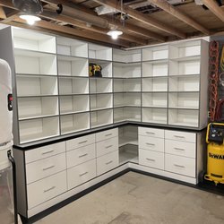 Closet Factory - After photo of wood shop cabinets