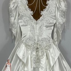 Bridal Gown Preservation - 30 Year old wedding gown now Restored.
