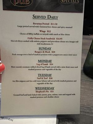 Menu photo 2 McGrady’s Pub The Villages, FL