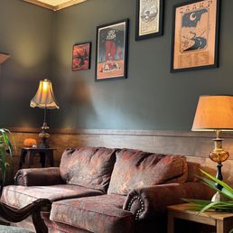 A relaxing spot in the corner.