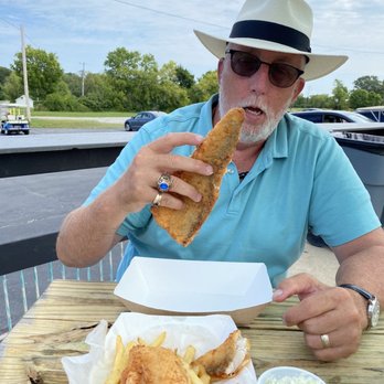 West Bay Inn - Me and just one of the Walleye filets - American Near Me - Kelleys Island, Ohio West Bay Inn - Me and just one of the Walleye filets - American Near Me - Kelleys Island, Ohio
