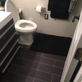 Ontime Construction - I thought I'd take an angle of the floor too. I love the color tile I picked out. - General Contractors Near Me - Jersey City, New Jersey