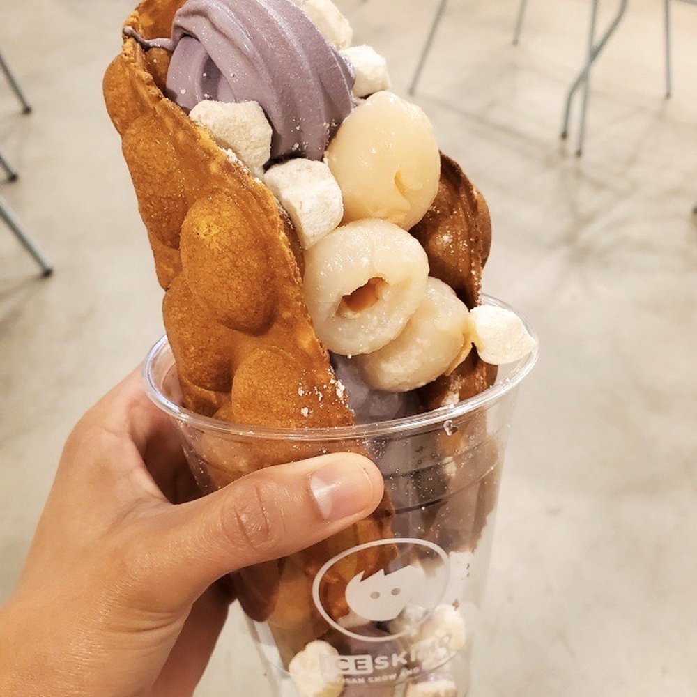 Iceskimo - Ube Mochi Bubble Waffle - Desserts Near Me - Chula Vista, California Iceskimo - Ube Mochi Bubble Waffle - Desserts Near Me - Chula Vista, California