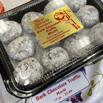 Maui Specialty Chocolates - Dark chocolate truffle mochi - Desserts Near Me - Kahului, Hawaii Maui Specialty Chocolates - Dark chocolate truffle mochi - Desserts Near Me - Kahului, Hawaii