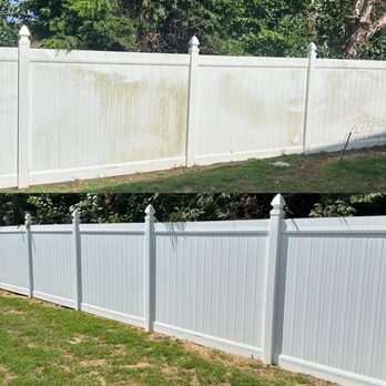 Magic Touch Power Washing - Vinyl fence cleaning removing algae and dirt buildup - Pressure Washers Near Me Magic Touch Power Washing - Vinyl fence cleaning removing algae and dirt buildup - Pressure Washers Near Me