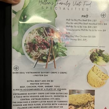Hellen's Family - Menu 3 - Vietnamese Near Me - El Centro, California