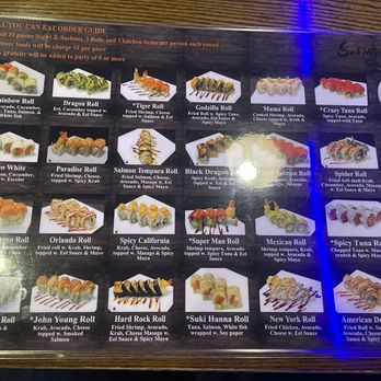 Suki Hanna - AYCE Sushi Menu - Sushi Bars Near Me - Orlando, Florida Suki Hanna - AYCE Sushi Menu - Sushi Bars Near Me - Orlando, Florida