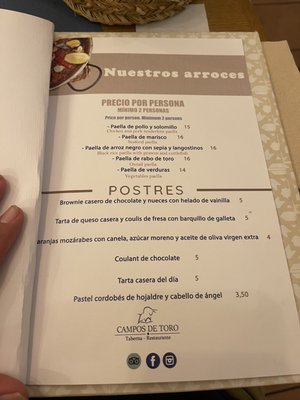 Menu photo 2 Campos de Toro Córdoba, CO
