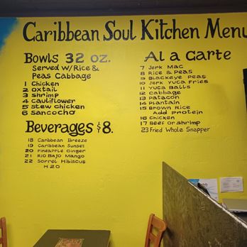 Caribbean Soul Kitchen La - The old menu on the walls - Caribbean Near Me - Los Angeles, California Caribbean Soul Kitchen La - The old menu on the walls - Caribbean Near Me - Los Angeles, California