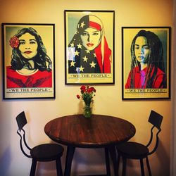 Sherpard Fairey poster prints from the Women's March.