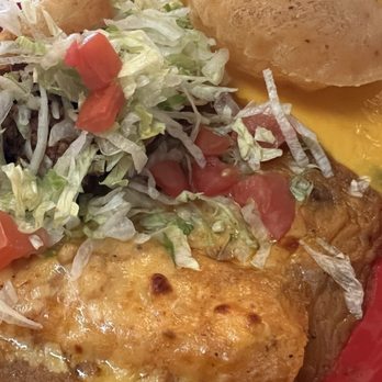 Los Tios - Not the good Tex-Mex just a short drive to San Antonio. Stale taco and queso puff, can't say much for the cheese enchilada. - Tex-Mex Near Me - Fredericksburg, Texas