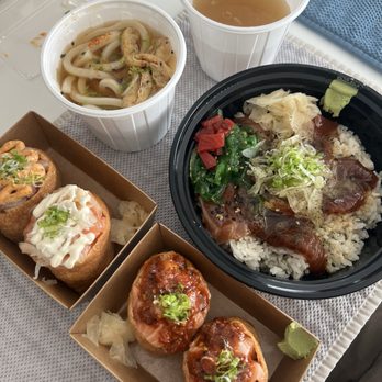 Yubuya - Soy Salmon Donburi, Udon, Miso Soup, & Yubu (Spicy Salmon, Creamy Onion Salmon, & Spicy Yellowtail) - Japanese Near Me - Costa Mesa, California Yubuya - Soy Salmon Donburi, Udon, Miso Soup, & Yubu (Spicy Salmon, Creamy Onion Salmon, & Spicy Yellowtail) - Japanese Near Me - Costa Mesa, California