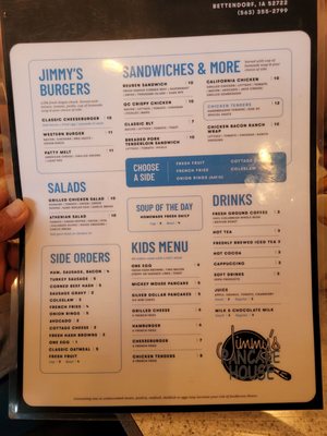 Menu photo 7 Jimmy's Pancake House Bettendorf, IA