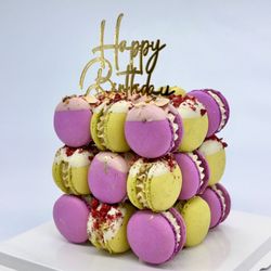 Dallas Macarons - Custom Happy Birthday Macarons Cake