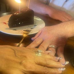 Complimentary anniversary cake. Complimentary anniversary cake.