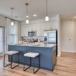 The Overlook at The Rim - 2 Bedroom Apartment | Kitchen with Designer Finishes & Floating Island
