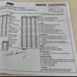 DMV behind the wheel results - 3 errors