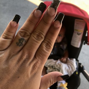 Corner Joy Nails & Spa  - So chunky uneven not shaped so ugly! - Nail Salons Near Me - Long Beach, California