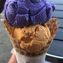 Thai tea and Ube ice cream Thai tea and Ube ice cream