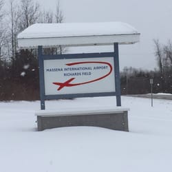 Massena International Airport - Main road sign at the entrance