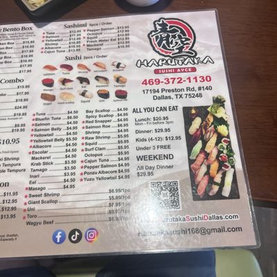 Menu photo 6 Harutaka Sushi Dallas, TX Menu photo 6 Harutaka Sushi Dallas, TX