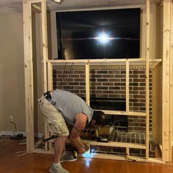 McLelland Construction - fireplace set up
