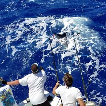 Grand Slam - Captain Hopper pulling in a Blue Marlin - Fishing Near Me - Haleiwa, Hawaii Grand Slam - Captain Hopper pulling in a Blue Marlin - Fishing Near Me - Haleiwa, Hawaii